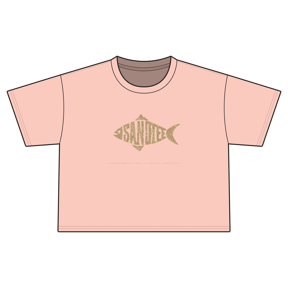 Women's Cropped Tee — Sandiego Fish Graphic
