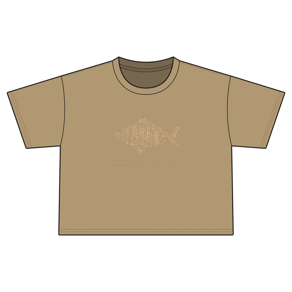 Women's Cropped Tee — Sandiego Fish Graphic