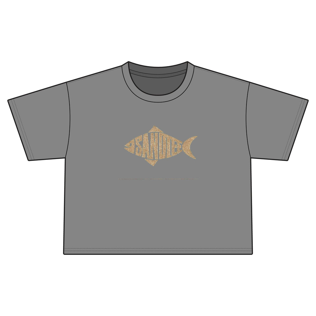 Women's Cropped Tee — Sandiego Fish Graphic