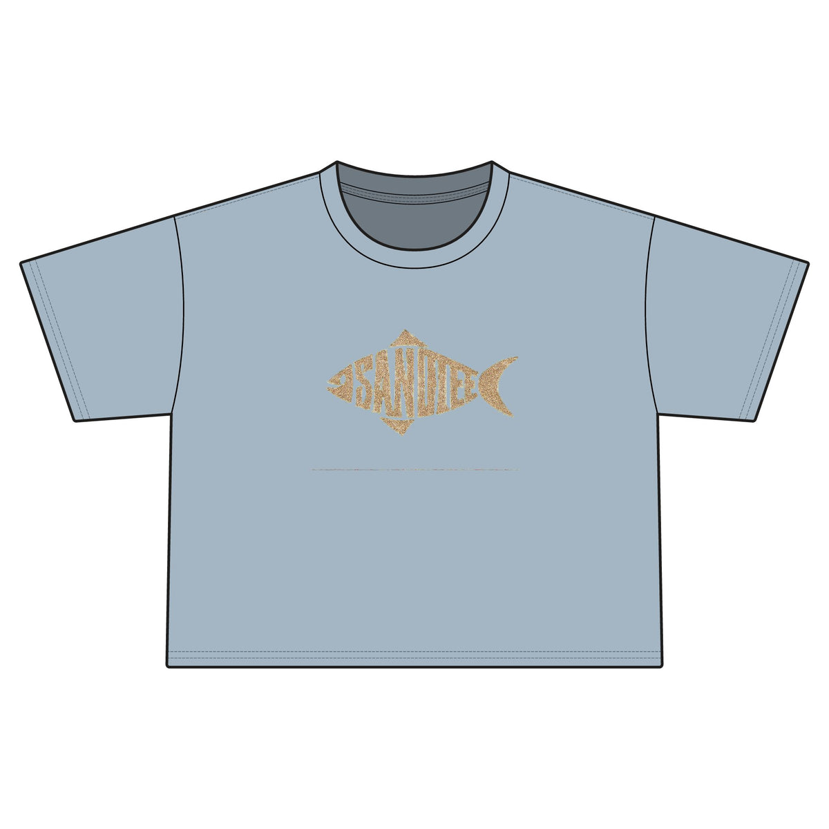 Women's Cropped Tee — Sandiego Fish Graphic