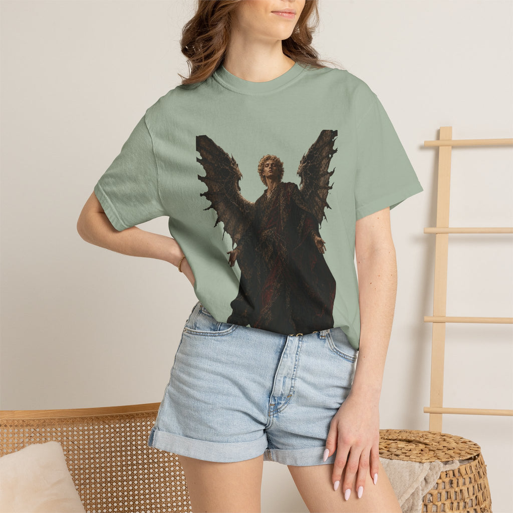 Guardian Angel -Faith- Graphic T‑Shirt — 'Tutus Sum' Cross Tee
