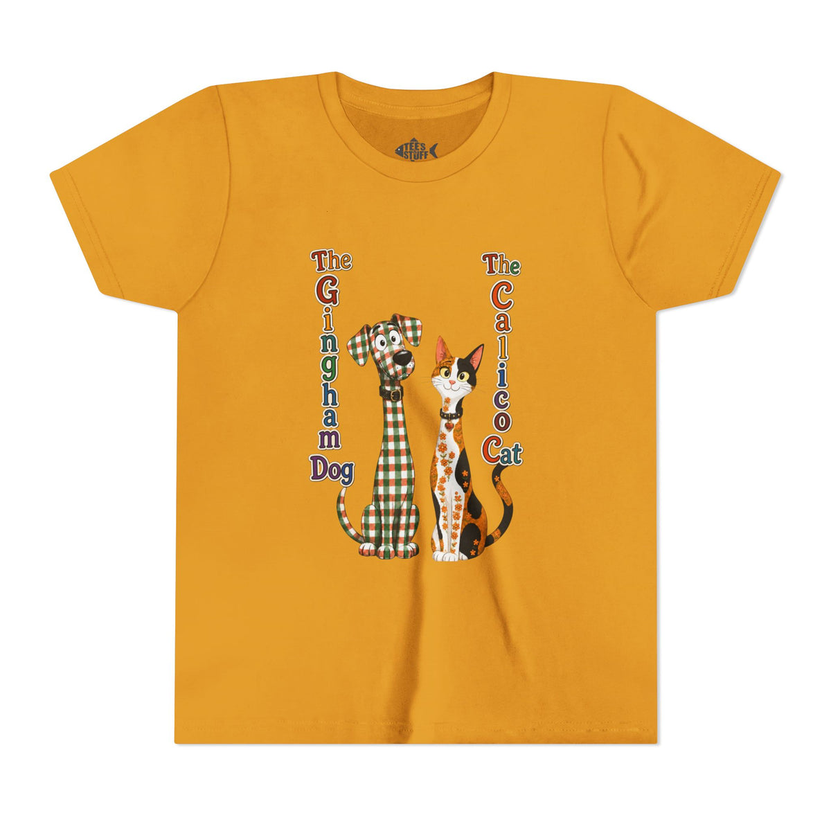 Gingham Dog & Calico Cat Kids Shirt