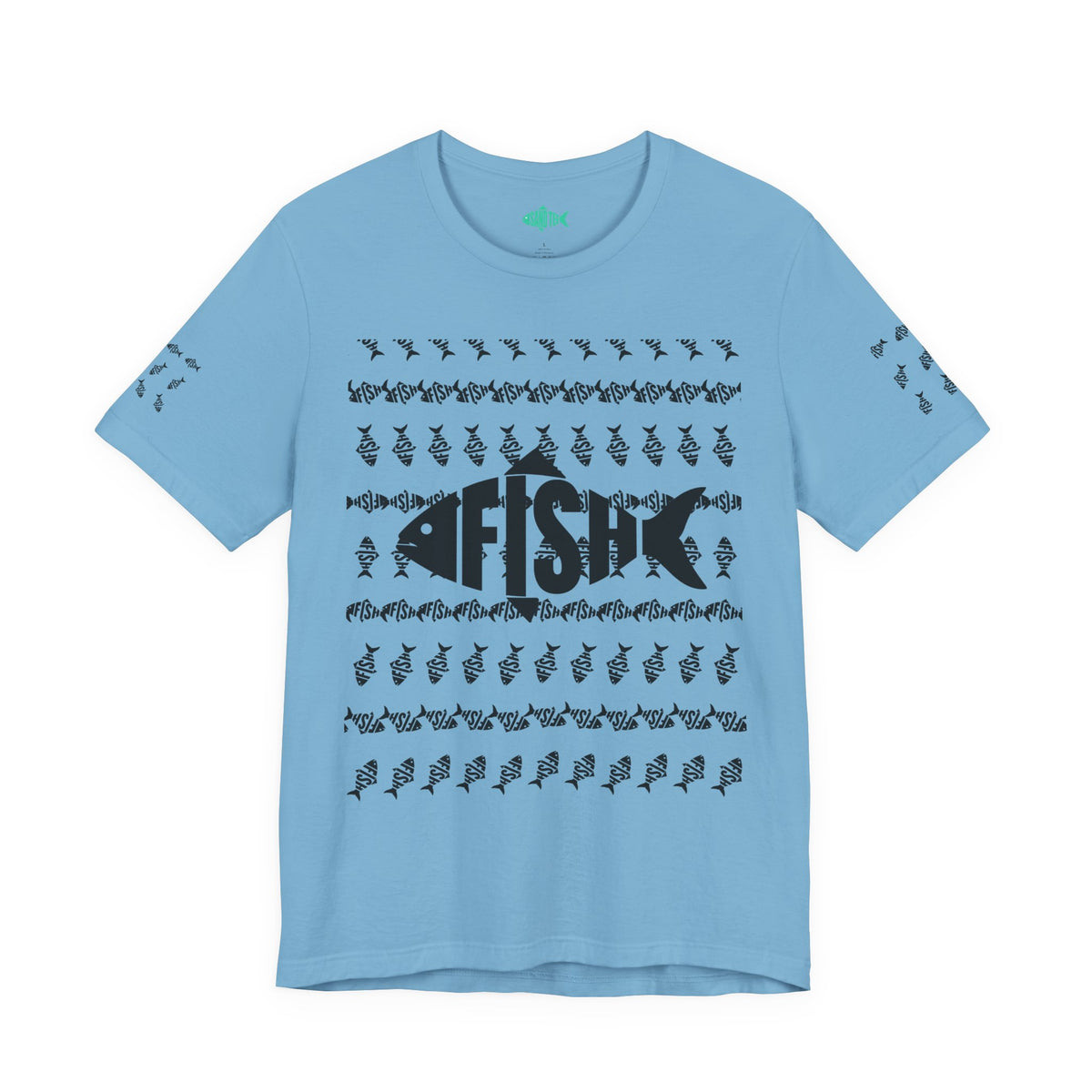 Fish Graphic Tee — 'FISH' Silhouette Fishing Shirt