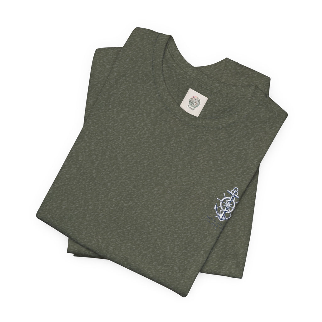Anchor Nautical T‑Shirt — "Hold Steady Anchor Down"