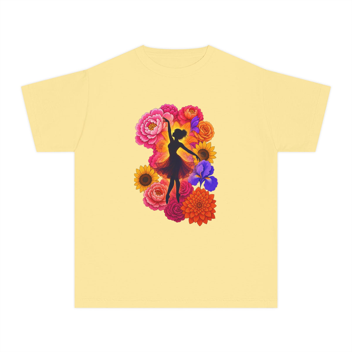 Let's Dance Floral Ballerina T--Shirt.