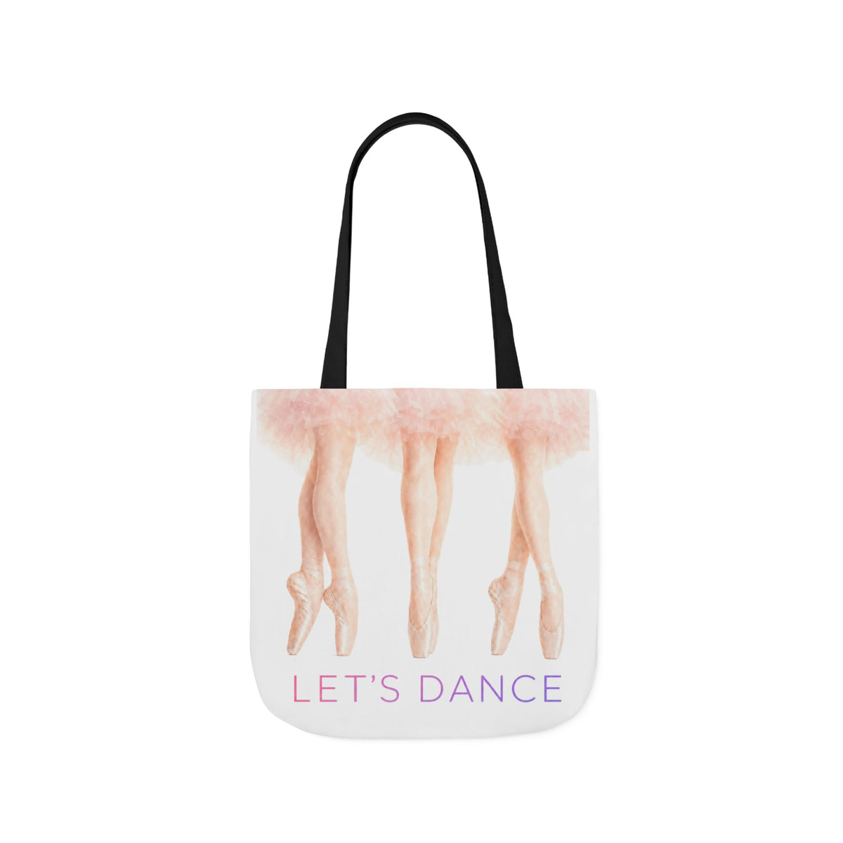 Ballet Tote Bag — 'Let's Dance' Ballerina Canvas Tote