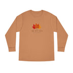 Autumn Leaves Long Sleeve Tee — 'AUTUMN' Maple Graphic Cozy Fall Shirt