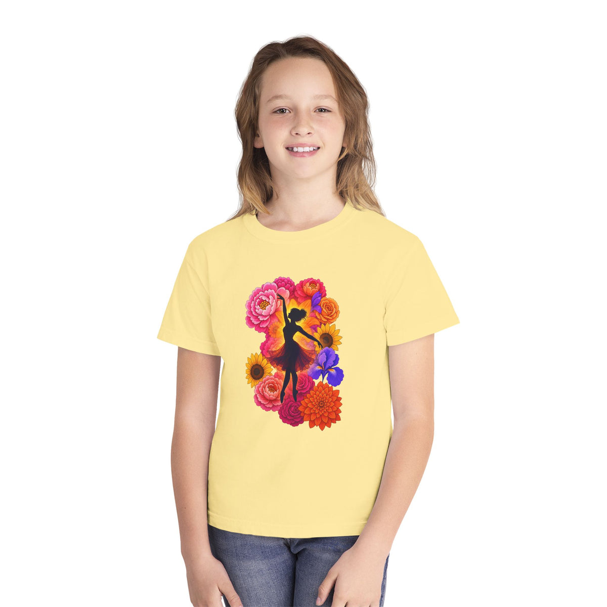 Let's Dance Floral Ballerina T--Shirt.