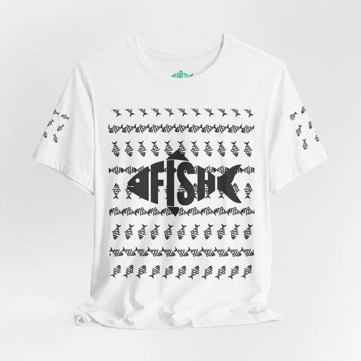 Fish Graphic Tee — 'FISH' Silhouette Fishing Shirt