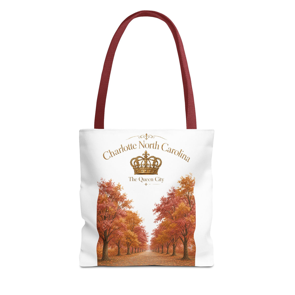 Charlotte North Carolina Autumn Tote Bag — 'The Queen City' Fall Tree Design