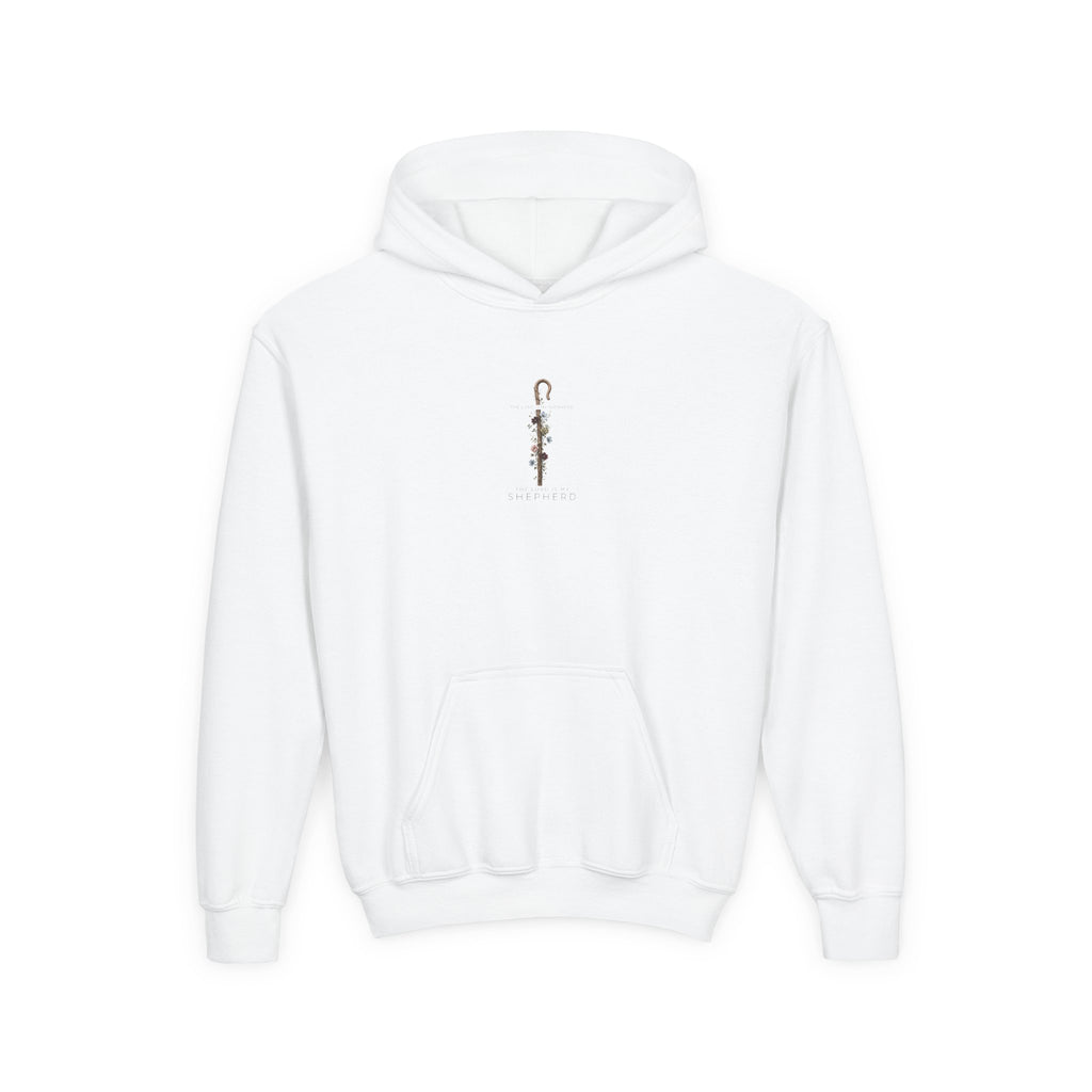 "The Lord Is My Shepherd" -Youth Heavy Blend Hooded Sweatshirt