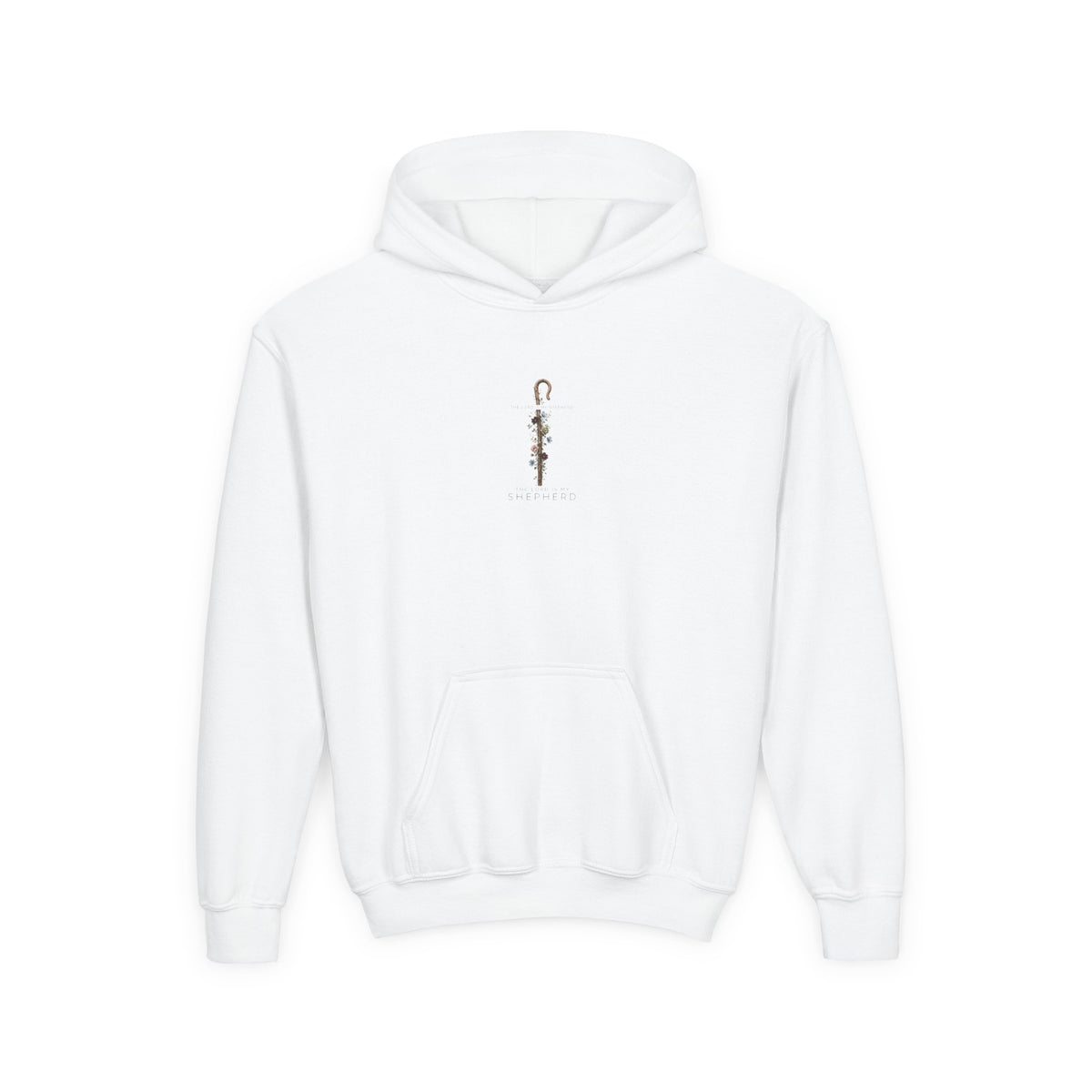 "The Lord Is My Shepherd" -Youth Heavy Blend Hooded Sweatshirt