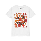 Youth Autumn Falling Leaves Short Sleeve Tee