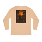Halloween Cat Long Sleeve Tee — 'Hello Halloween' Jack-O'-Lantern Graphic
