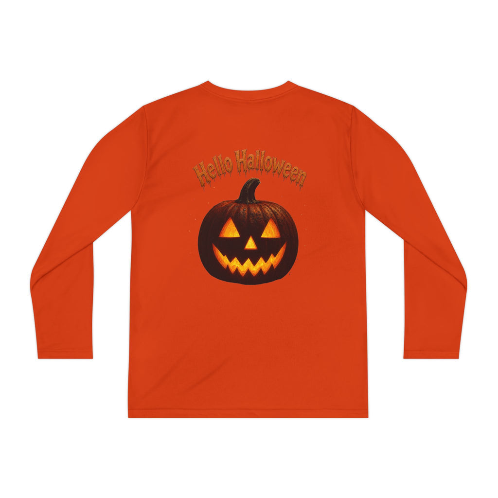 Youth Halloween Pumpkin Long Sleeve Tee - "Trick or Treat"