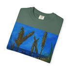 Beach Dune Art T-Shirt — Coastal Sea Oats Graphic Tee Original art by Doulton
