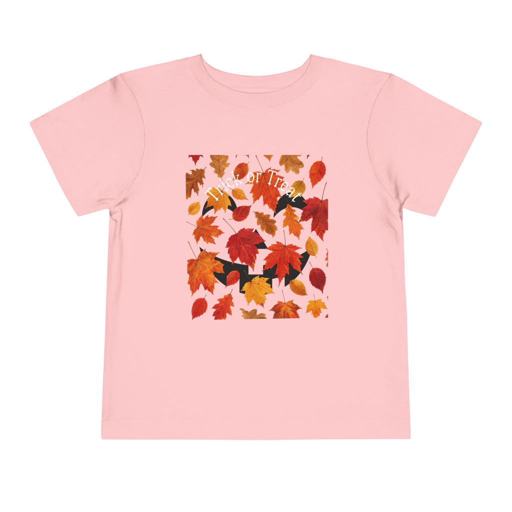 Toddler Halloween Pumpkin and Autumn Leaves Tee