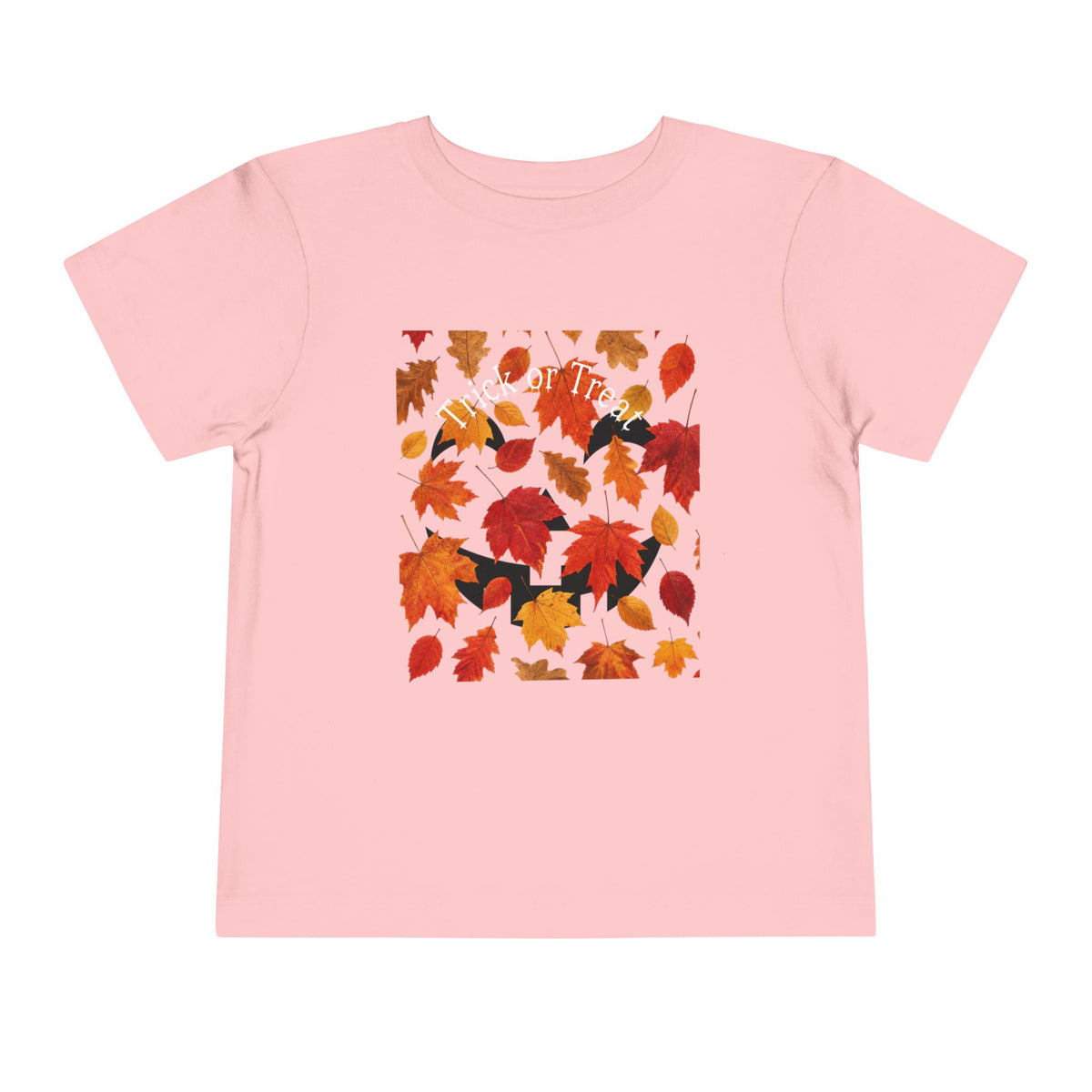 Toddler Halloween Pumpkin and Autumn Leaves Tee