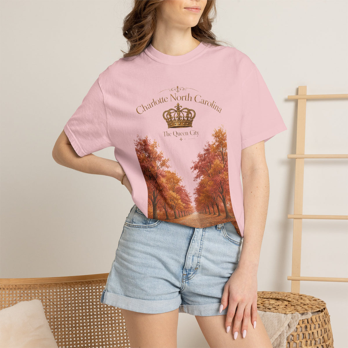 Charlotte North Carolina Autumn Tree Lane T-Shirt