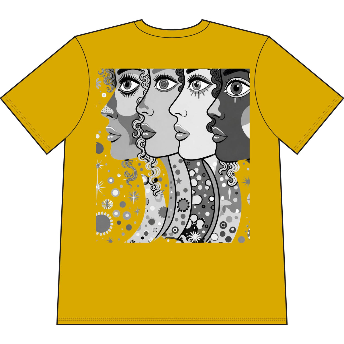 Artsy Pop Art Faces Graphic Tee