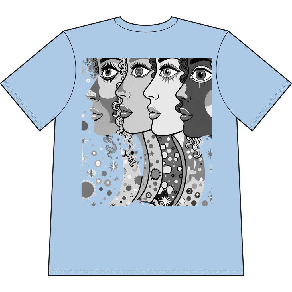 Artsy Pop Art Faces Graphic Tee