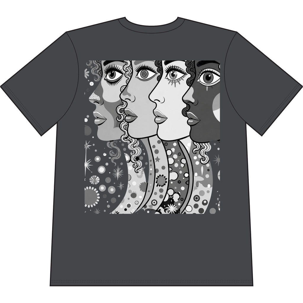 Artsy Pop Art Faces Graphic Tee