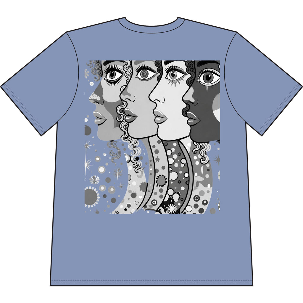 Artsy Pop Art Faces Graphic Tee