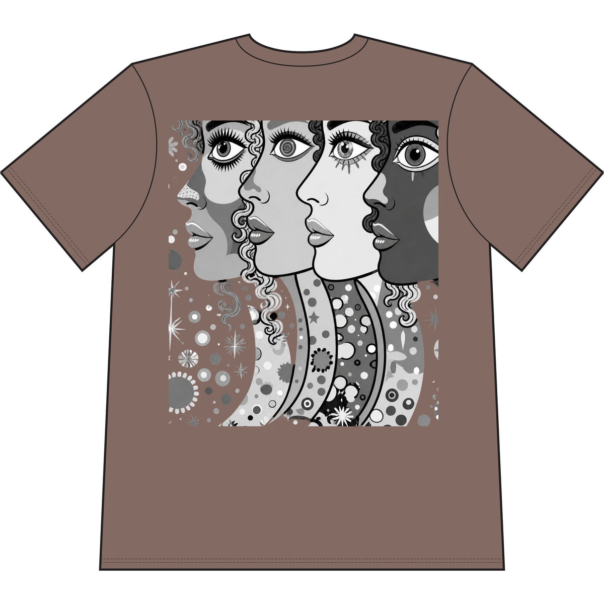 Artsy Pop Art Faces Graphic Tee