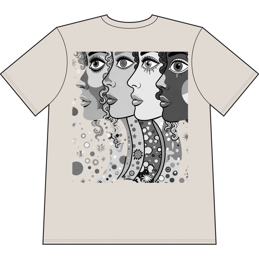 Artsy Pop Art Faces Graphic Tee