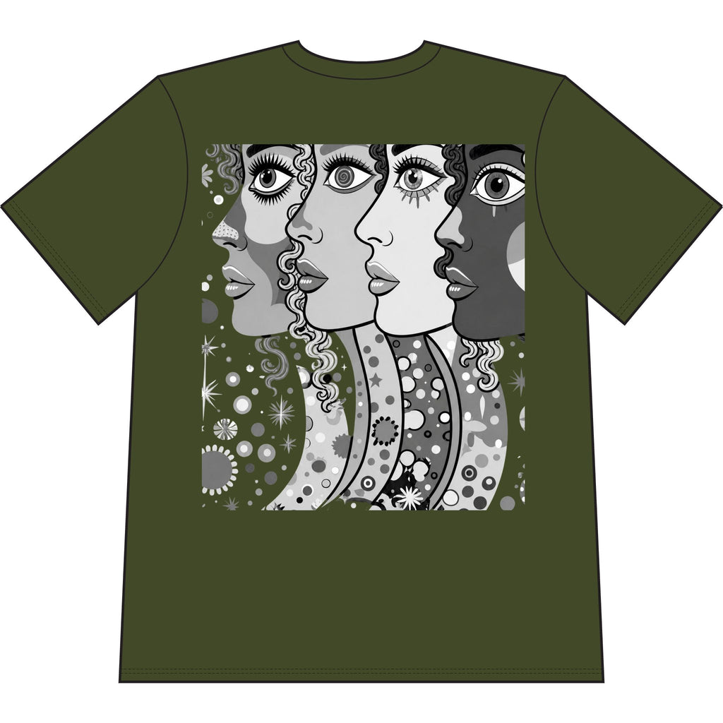 Artsy Pop Art Faces Graphic Tee