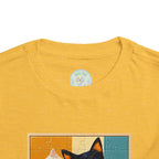 Toddler Cat Portrait Tee — Color Block Kittens Short Sleeve