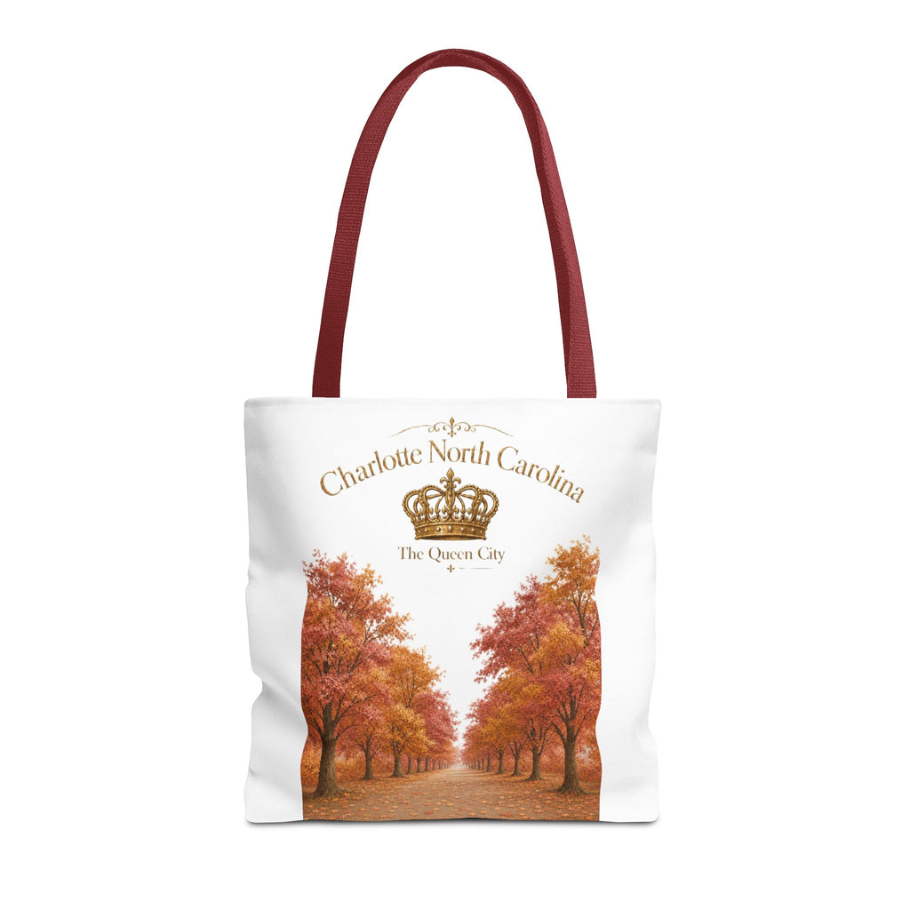 Charlotte North Carolina Autumn Tote Bag — 'The Queen City' Fall Tree Design