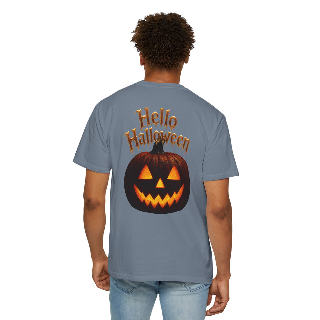 Halloween T-Shirt — "Halloween It's Here" & Jack-O'-Lantern Pumpkin Graphic