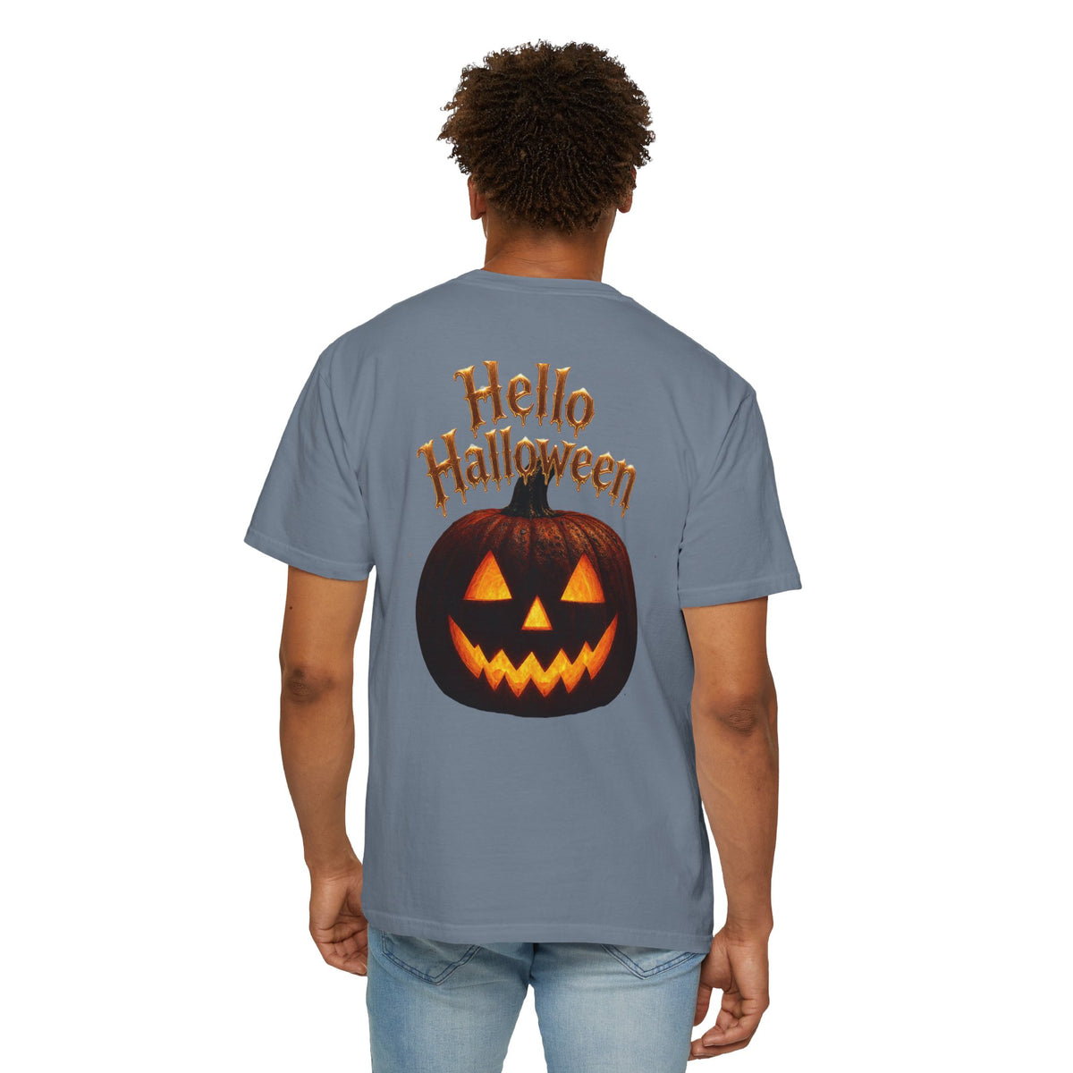 Halloween T-Shirt — "Halloween It's Here" & Jack-O'-Lantern Pumpkin Graphic