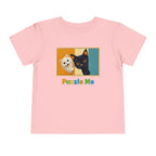 Toddler Cat Puzzle Tee — "Puzzle Me" Short Sleeve Kids Shirt