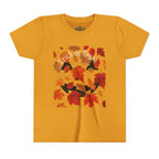 Youth Autumn Falling Leaves Short Sleeve Tee