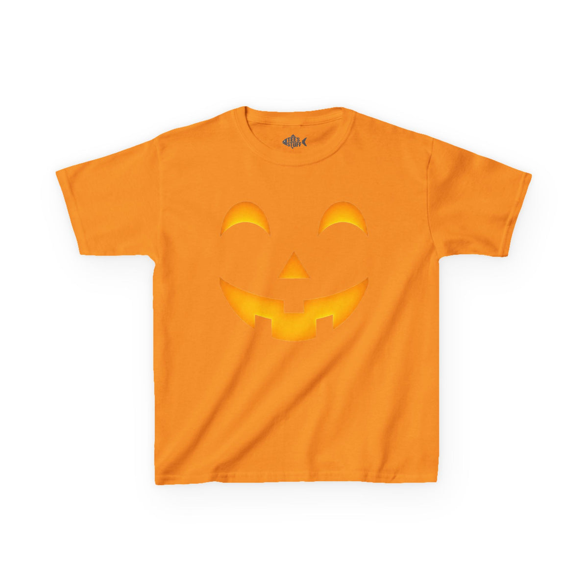 Kids Halloween Pumpkin Face Tee — Cute Jack-O'-Lantern T-Shirt for Children