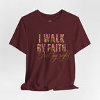 "I Walk by Faith" Bella Canvas 3001, Short sleeve T-shirt