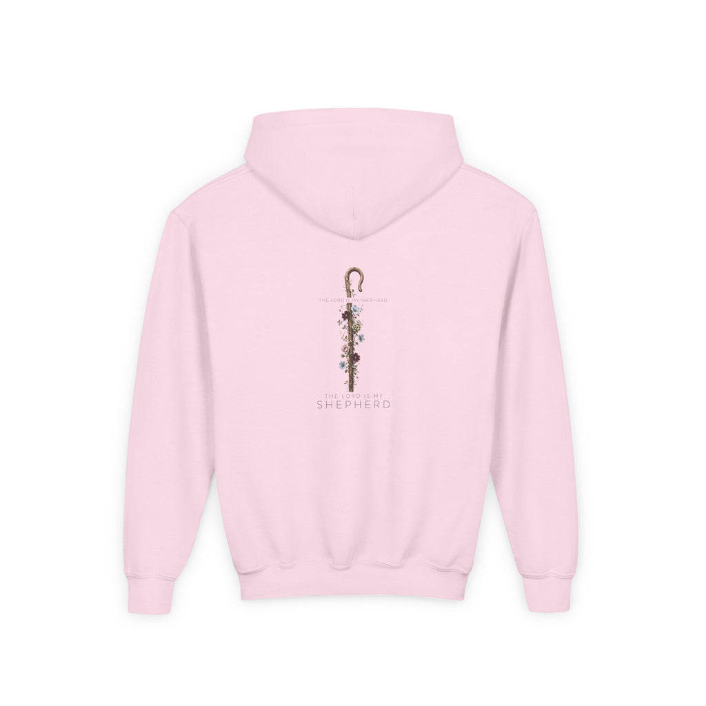 "The Lord Is My Shepherd" -Youth Heavy Blend Hooded Sweatshirt