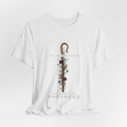 Shepherd Floral Staff T‑Shirt — 'The Lord Is My Shepherd' Faith Tee