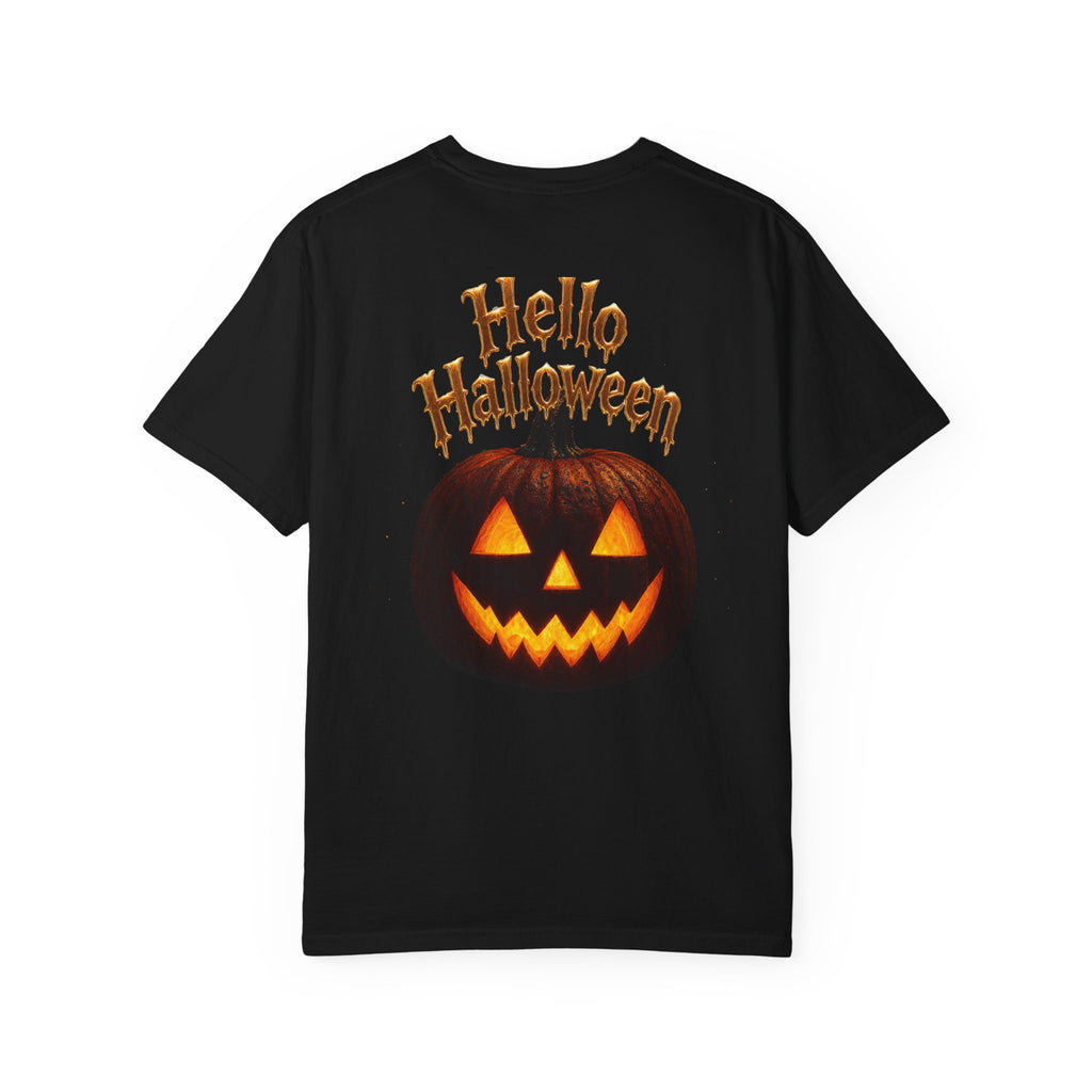 Halloween T-Shirt — "Halloween It's Here" & Jack-O'-Lantern Pumpkin Graphic