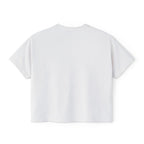 Women's Boxy Tee — Colorful Pop Art Faces Graphic Cropped T‑Shirt