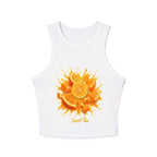 Orange Slice Splash Racer Tank Top | Citrus Fruit Graphic