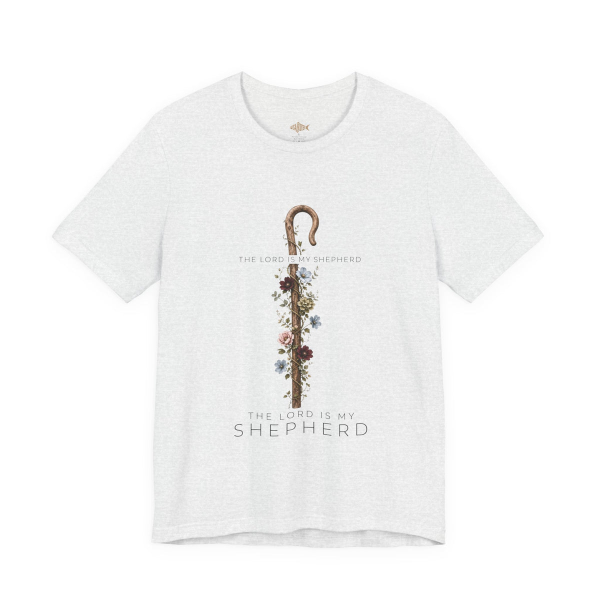 Shepherd Floral Staff T‑Shirt — 'The Lord Is My Shepherd' Faith Tee
