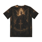 Gothic Angel Tee — 'Sub protectione Dei sum' All-Over Print