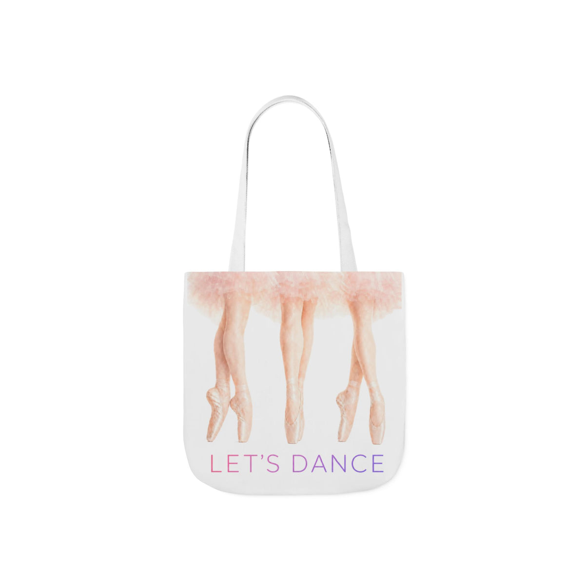 Ballet Tote Bag — 'Let's Dance' Ballerina Canvas Tote