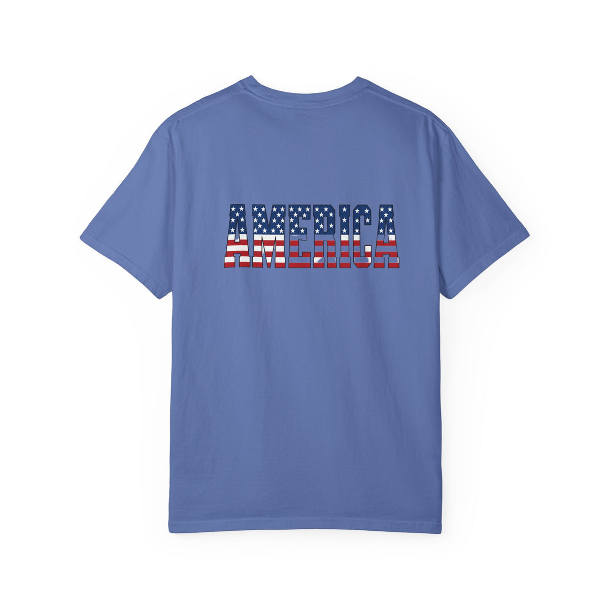4th of July Flag T-Shirt — "Happy 4th of July" Front & America Flag Back