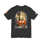 Halloween Cat & Pumpkin Tee — "Trick or Treat" Graphic T-Shirt