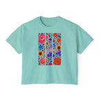 Floral Ballet Dancer Tee | Boxy Crop Shirt