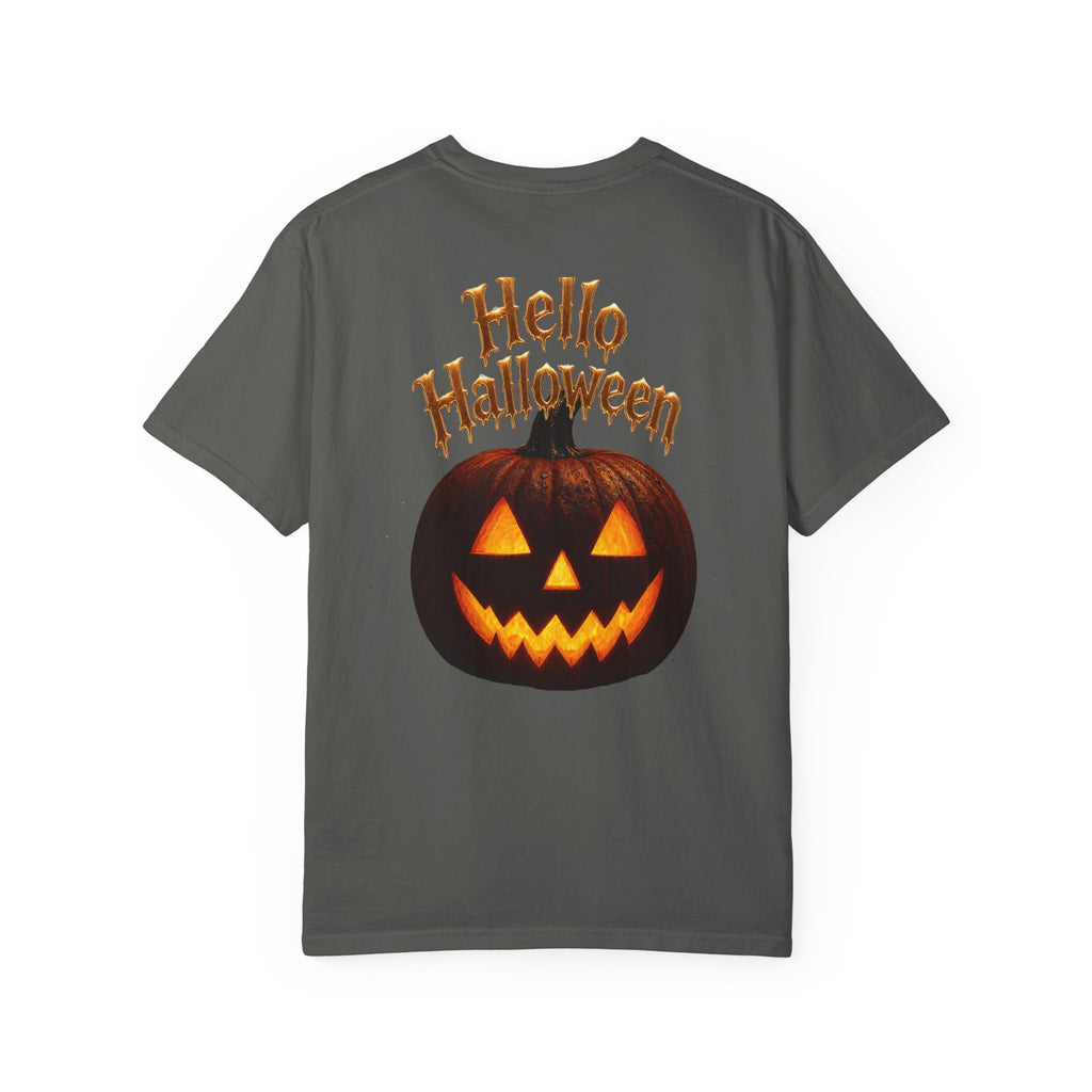 Halloween T-Shirt — "Halloween It's Here" & Jack-O'-Lantern Pumpkin Graphic